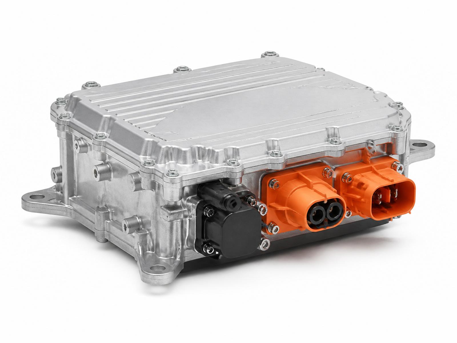 EV inverter en DC-DC-converter geopend voor reparatie